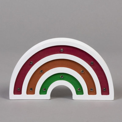 Litecraft White Rainbow Glow Kids LED Table Lamp or Wall Light