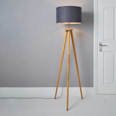 Litecraft Willow Natural Tripod 1 Light Floor Lamp