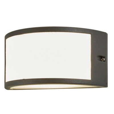 Litecraft Wynn Anthracite Modern Outdoor LED Wall Light