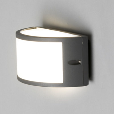 Litecraft Wynn Anthracite Modern Outdoor LED Wall Light