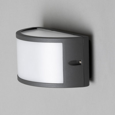 Litecraft Wynn Anthracite Modern Outdoor LED Wall Light