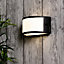 Litecraft Wynn Black Modern Outdoor LED Wall Light