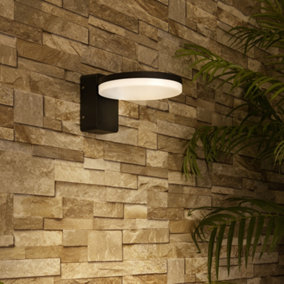 Litecraft Zinnia Black Outdoor LED Wall Light