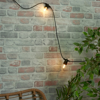 Litecraft Zion Black LED Solar Outdoor Festoon Lights