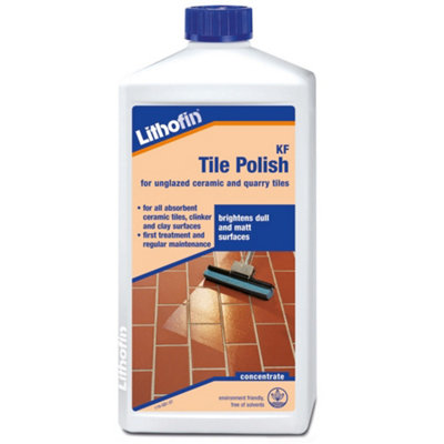 Lithofin KF Tile Polish For Unglazed Ceramic & Quarry Tiles - 1L