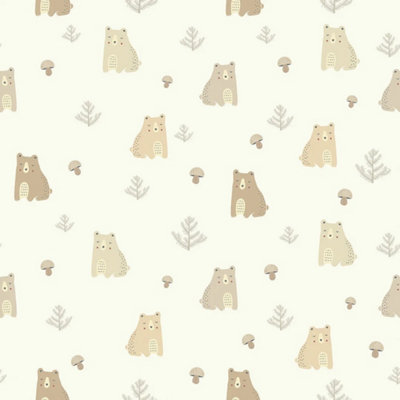 Little Bear Wallpaper in Neutrals