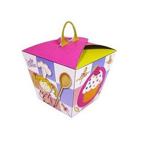 Little Cooks Cardboard Cake Box (Pack of 6) Multicoloured (One Size)