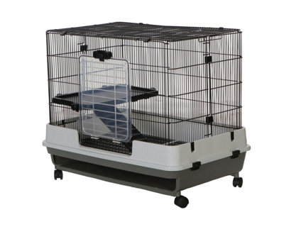 Little Friends Chatsworth 1-Level 80cm Small Animal Rat Cage, Grey/White