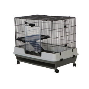 Little Friends Chatsworth 1-Level 80cm Small Animal Rat Cage, Grey/White