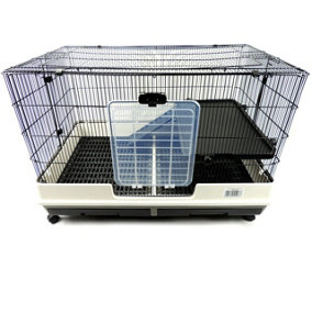 Little Friends Windsor 1-Level 100cm Small Animal Rat Cage, Grey/White