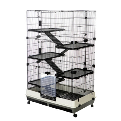 Little Friends Windsor 5-Levels 100cm Small Animal Rat Cage, Grey/White