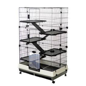 Little Friends Windsor 5-Levels 100cm Small Animal Rat Cage, Grey/White
