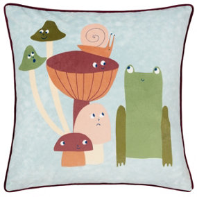 little furn. Funguys Friends Piped Velvet Polyester Filled Cushion