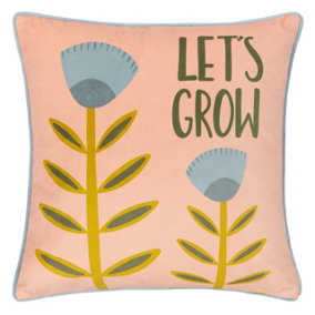 little furn. Let's Grow Piped Velvet Feather Filled Cushion