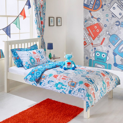 little furn. Robot Graphic Kids Duvet Cover Set