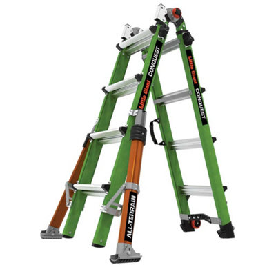 Little Giant 4 Rung Conquest All-Terrain GRP Fibreglass Multi-purpose Ladder