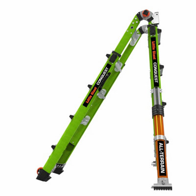 Little Giant 4 Rung Conquest All-Terrain GRP Fibreglass Multi-purpose Ladder