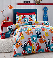 Little Monsters Toddler Duvet Cover and Pillowcase Set