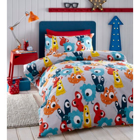 Little Monsters Toddler Duvet Cover and Pillowcase Set