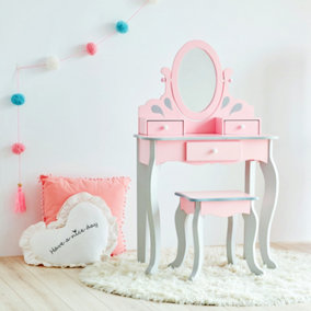 Little Princess Rapunzel Play Vanity Set - L63 x W32 x H99 cm - Pink/Grey