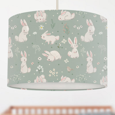 Little Rabbit Ceiling Lampshade Sage Green 30cm x 21cm DIY at B Q