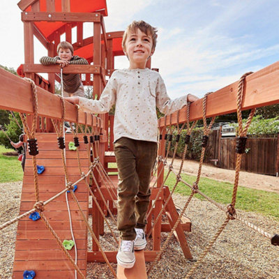 Little Tikes Real Wood Adventures Bobcat Ridge XXL Wooden Climbing Frame Playground