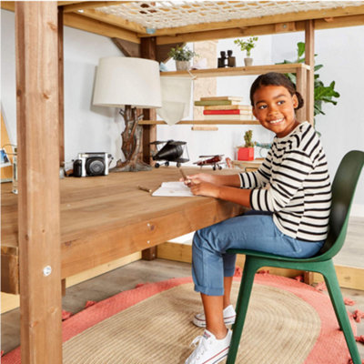 Little Tikes Wooden 4 In 1 Study Fort 5ft Loft Bed Bunk Set