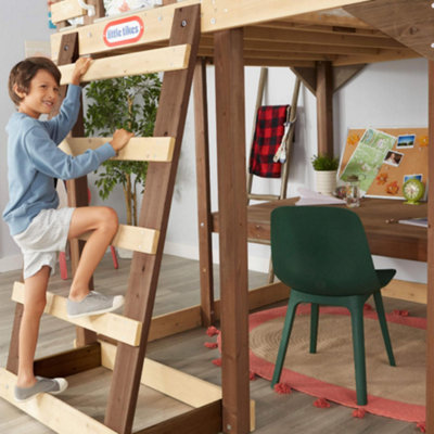 Little Tikes Wooden 4 In 1 Study Fort 5ft Loft Bed Bunk Set
