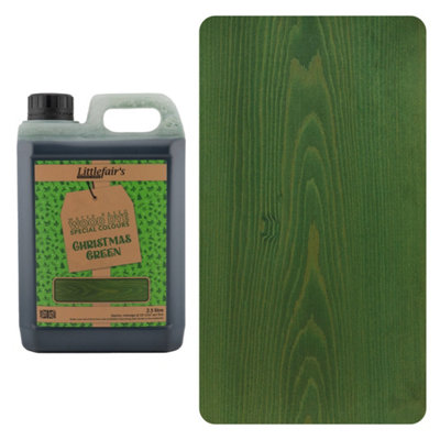 Littlefair's - Indoor & Outdoor Wood Stain - Christmas Green - 2.5 LTR