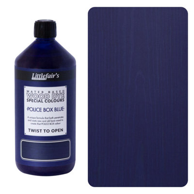 Littlefair's - Indoor & Outdoor Wood Stain - Police Box Blue - 1 LTR