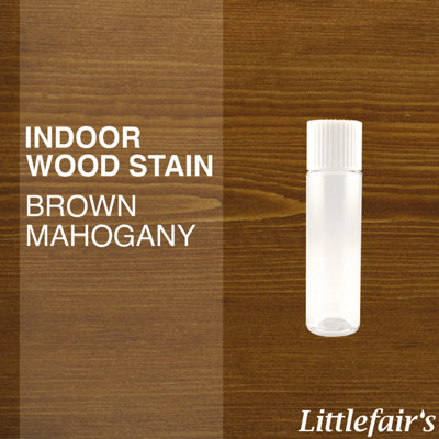 Littlefair's - Indoor Wood Stain - Brown Mahogany - 15ml Tester Pot