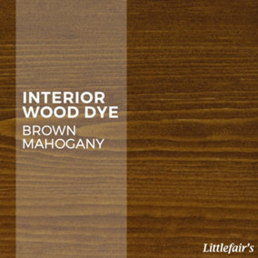 Littlefair's - Indoor Wood Stain - Brown Mahogany - 15ml Tester Pot