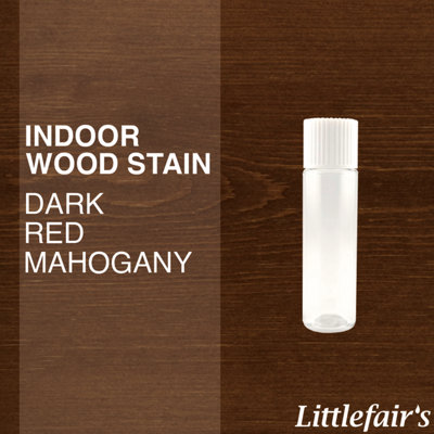 Littlefair's - Indoor Wood Stain - Dark Red Mahogany - 15ml Tester Pot