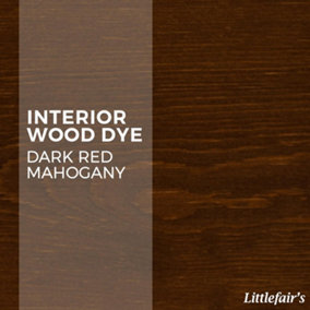 Littlefair's - Indoor Wood Stain - Dark Red Mahogany - 15ml Tester Pot