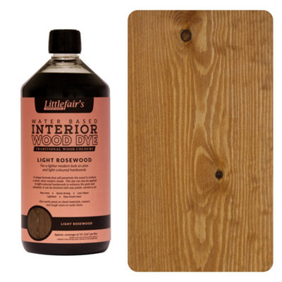 Littlefair's Indoor Wood Stain Light Rosewood 1 LTR DIY at B&Q