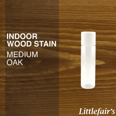 Littlefair's - Indoor Wood Stain - Medium Oak - 15ml Tester Pot