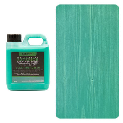 Littlefair's - Outdoor Wood Stain - Beach Hut Green - 1 LTR