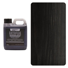 Littlefair's - Outdoor Wood Stain - Black Ebony - 1 LTR