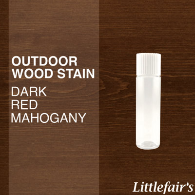 Littlefair's - Outdoor Wood Stain - Dark Red Mahogany - 15ml Tester Pot