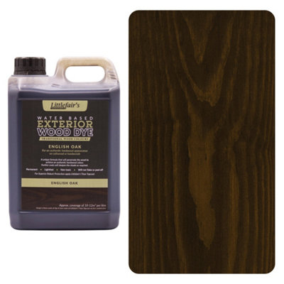 Littlefair's -  Outdoor Wood Stain - English Oak - 25 LTR