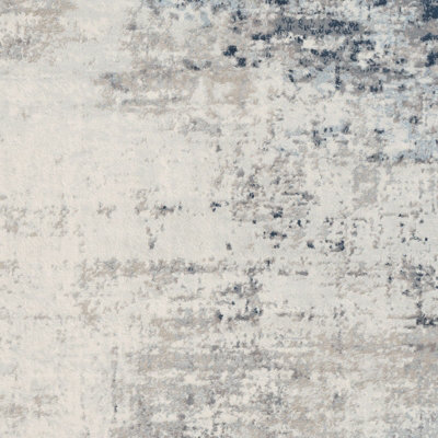 Livabliss Roma Abstract Light Grey Ivory Modern Marble Rug 140 x 200 cm