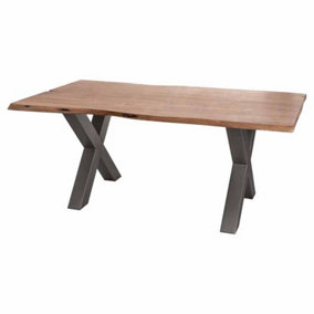 Live Edge Collection Dining Table - Acacia - L180 x W100 x H78 cm - Brown