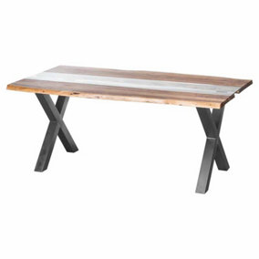 Live Edge Collection River Dining Table - L100 x W180 x H78 cm