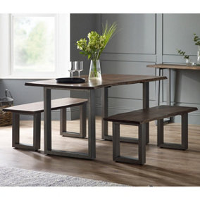 Live Edge Medium Sized Dining Table 1.5M Wood & Metal