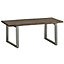 Live Edge Medium Sized Dining Table 1.5M Wood & Metal