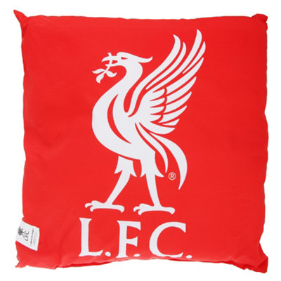 Liverpool FC Childrens/Kids Official Filled Football Crest Cushion Red (One Size)