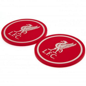 Liverpool FC Coaster (Pack of 2) Red/White (One Size)