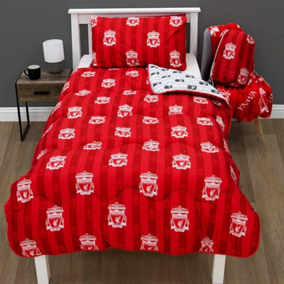 Liverpool FC Coverless Duvet Set Pillowcase Filled Quilt Bedding, Double