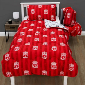 Liverpool FC Coverless Duvet Set Pillowcase Filled Quilt Bedding, Single