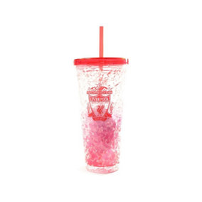Liverpool FC Crest 600ml Freezer Cup With Straw Red (One Size)